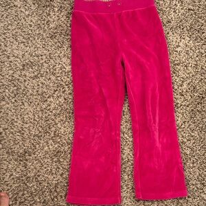 Total Girl Fuchsia Velour Pants